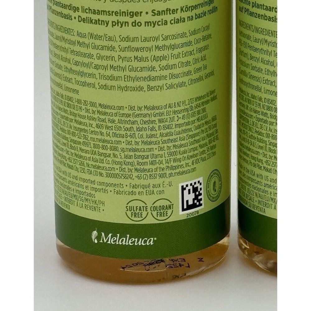 Melaleuca Affinia Bergamot Green Tea Body Cleanser Set of 2 Plant Based 8 Oz - Picture 4 of 6